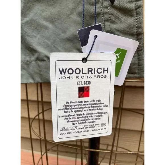 Woolrich John Rich Mens Mountian Parka Green Blue Cano Small NWT